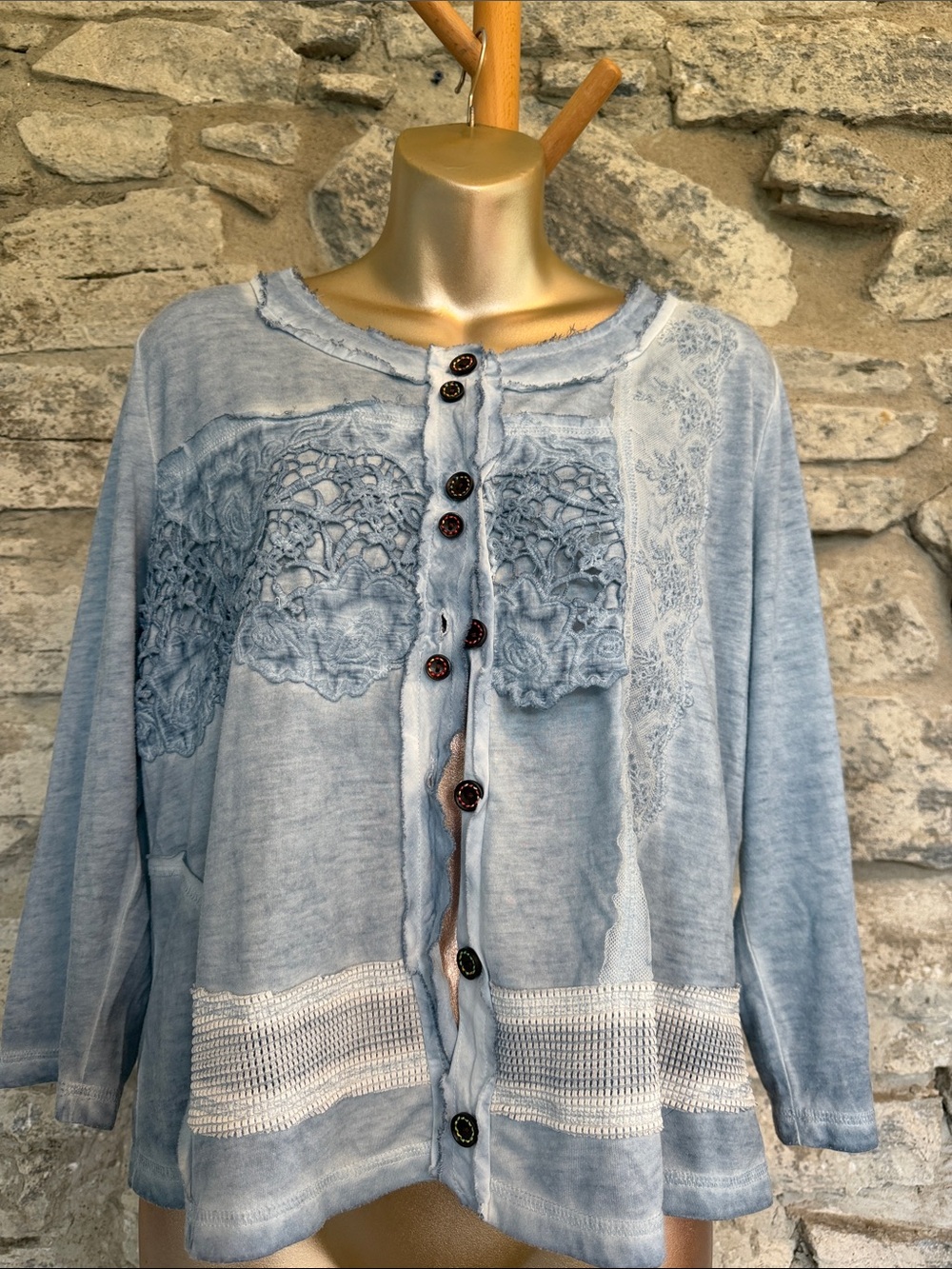 Lace & Crochet Button Cardigan
